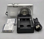 Nikon Coolpix S3300 16.0MP Digital Camera Silver - Tested W/2 Batteries, Charger. Fixed Price $139.99.