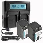 POWER2000 2X Canon BP-A30 14.4V 3600MAH Lithium-ion Battery With Dual Bay Lcd Ch. Fixed Price $169.00.