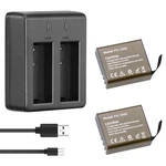 Akaso 2 X 1050MAH Rechargeable Action Camera Battery With Usb Dual Charger For. Fixed Price $23.79.