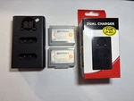 Batmax Dual Charger Kit With 2 NP-BX1 Batteries Usb For Sony Camera. Fixed Price $20.00.