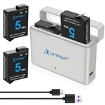 Artman Osmo Action 5 Pro 4 3 Replacement Battery Charger, 2100MAH. Fixed Price $40.00.