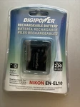 Digipower Rechargeable Battery Replacement For Nikon EN-EL10 3.7V, Brand New. Fixed Price $12.00.