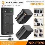 K&f Concept 2 Pack NP-F970 Battery Dual Charger For Sony NP-F960 F950. Fixed Price $64.89.