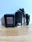 Indipro Micro-series 26V 260WH Lithium-ion Battery (gold Mount) & D-tap Charger. Fixed Price $300.00.