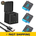 Dftim 1500MAH Battery Charger For Gopro Hero 5/6/7/8 3-PACK. Fixed Price $57.99.