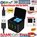 Lot Dual Battery Charger For Gopro Hero 12 11 10 9 W/2*2000MAH 2025 New. Fixed Price $73.99.