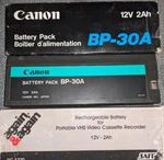 2X Canon BP-30A + Again & RC1220 Vhs Reporter Video Camera Batteries. Fixed Price $39.95.