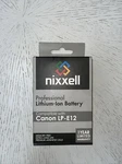 Nixxell Professional Lithium-ion Battery Compatible Canon LP-E12 Bundle Kit. Fixed Price $26.89.