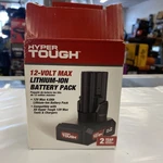 Hyper Tough 12V Max Lithium-ion Battery Pack 4.0AH Black Model 80104. Fixed Price $39.99.