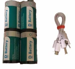 Fitinoch Rechargeable Lithium D Cell Batteries With Usb 4 1 Charging Cable. Fixed Price $23.00.
